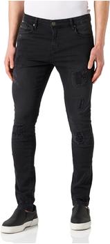 Urban Classics Slim Fit Jeans realblk heavy destroyed washed