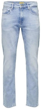 Only & Sons Jeans 5-Pocket-Style used-waschung 187212 light blue