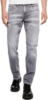 Rusty Neal Straight-Jeans ODAR grau farblich abgesetzten Ziernähten