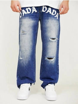 Dada Supreme Regular-fit-Jeans Frontprint und Used-Effekten