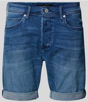 Replay Tapered Fit Jeansshorts Knopfleiste blau schwarz