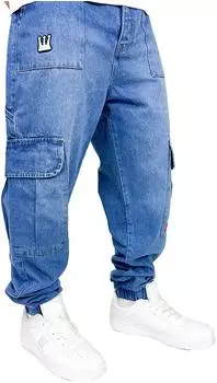 Dada Worker Baggy Jeans blau cargo