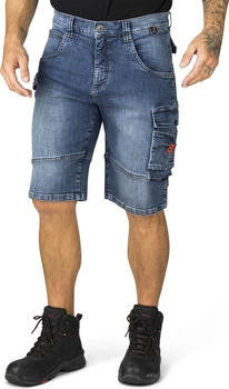 Hero by John Medoox LUCAN DENIM WORKWEAR Cargoshorts mid blue washed