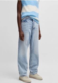 HUGO Nate Loose-fit-Jeans helle Waschung t&uuml;rkis aqua