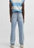 HUGO Nate Loose-fit-Jeans helle Waschung türkis aqua
