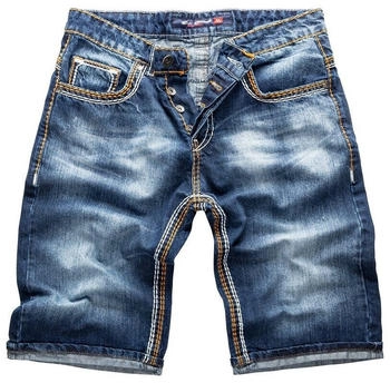 Rock Creek Jeansshorts RC-2077 blau dicke Naht
