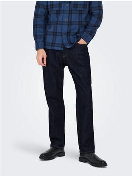 Only & Sons Regular-fit-Jeans 'ONSEDGE STRAIGHT BROMO 0017 DOT DNM NOOS' denim dark blue