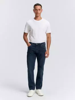Tom Tailor TTMARVIN STRAIGHT Jeans Superstretch 10173-Dark stone blue black