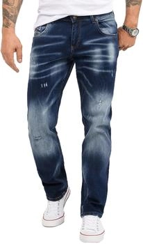 Rock Creek Regular-fit-Jeans stonewashed dunkelblau RC-3113