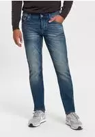 Bruno Banani Straight-Jeans "Dylan" gerade Beinform, Used-Waschung, niedrige