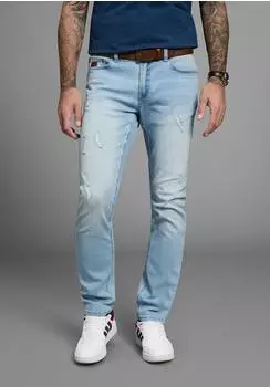 Bruno Banani Straight-Jeans 'Hutch' gerade blau dunkel