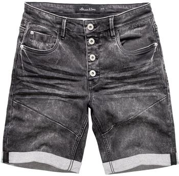Amaci&Sons NILES Jeansshorts schwarz