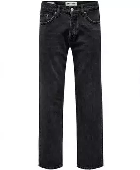 Only & Sons ONSEDGE STRAIGHT BROMO 0017 DOT DNM Regular-fit-Jeans schwarz