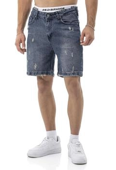 Redbridge Jeansshorts Destroy-Details blau
