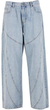 DEF Seams Baggy Jeans Acid washed hellblau