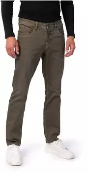 Stooker Frisco Colour 5-Pocket-Hose khaki wash/dunkelgrün