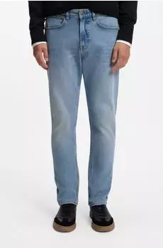 Hugo Boss Tapered-Fit Jeans aus blauem Super-Stretch-Denim Style ONYX _1 BO 50555311 Hellblau /