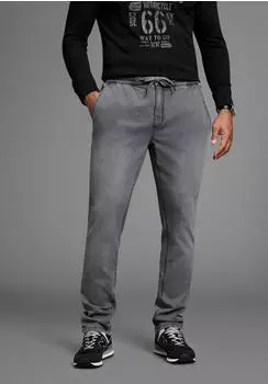 Arizona Jeans Schlupfjeans Used-Look dunkelgrau