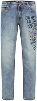 Camp David Comfort-fit Jeans vintage blue/printed