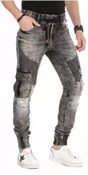 Cipo & Baxx Denim Jogger Cargo Pants Camouflage Pants (50378405) schwarz