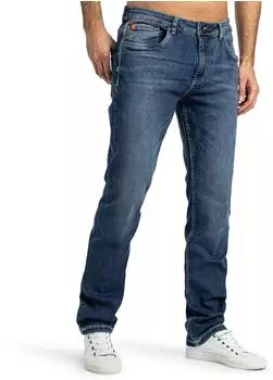Sublevel Slim Straight Fit Stretch Jeans (H85062BB62092) middle blue denim