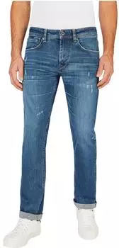 Pepe Jeans Cash Jeans Straight Leg Regular Fit Stretch Denim (PM206318XV0) blau