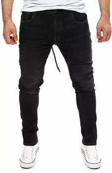 Yazubi Erik Slim Fit Stretch Sweatpants in Jeansoptik (11000032) schwarz