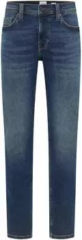 MUSTANG Vegas Slim Jeans mit Used-Waschung mittelblau