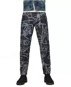 G-Star Scutar 3D (D18667) raw denim charcoal line art splatter