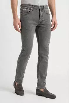 Calvin Klein Skinny Jeans mit Leder-Badge, Slim Fit (60252505) light oyster
