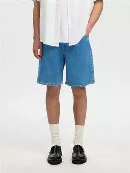 Selected SLHREG Alex L.Blue 701 Denim Shorts Regular Washed blue denim/washed