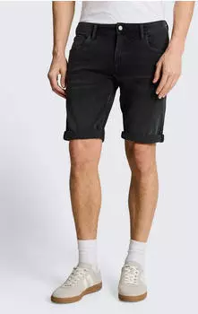 Tom Tailor Denim Jeans Bermuda Shorts Five Pocket Slim Fit Heavy Washed (1050013) black denim