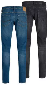 Jack & Jones JJIGLENN JJORIGINAL SQ 270/223 Slim Fit Jeans Heavy Washed 2-Pack (12297827) blue denim/grey denim