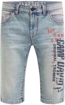 Camp David Jeansshorts mit normaler Leibh&ouml;he (79996846) grau blau print