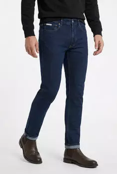 Calvin Klein Skinny Jeans mit Leder-Badge, Slim Fit (58807020) dark ck stone