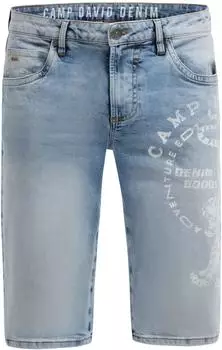 Camp David Jeans-Shorts mit Turn-Up Saum (34481642) summer blau print