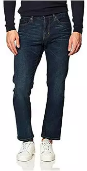 Amazon Essentials Athletic-Fit-Stretchjeans Gerade Geschnitten Slim-Fit Überfärbt Dunkle Waschung (MAE55016FL18) dunkle waschung