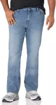 Amazon Essentials AE1906300 Slim-Fit Stretch Bootcut Jeans helle waschung