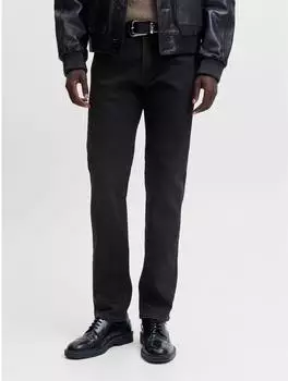 Jack & Jones Mike Tapered Jeans in Black-Waschung-Schwarz (12300754)