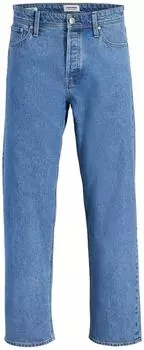 Jack & Jones JJIEDDIE JJORIGINAL Loose Fit Jeans Used Look blue denim