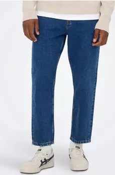 ONLY & SONS Cropped Avi Beam Jeans dark blue (Herren) (22021420)