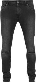Urban Classics Slim Fit Knee Cut Pants (TB1652) black washed