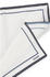 Hugo Einstecktuch aus Baumwolle mit Bordüre und Logo - Style Pocketsquare 33x33cm 50509063 Weiß / Blau ONESI