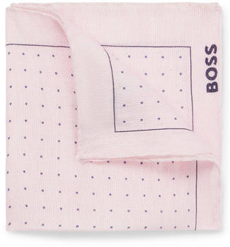 Hugo Boss Bedrucktes Einstecktuch aus Leinen-Mix mit Baumwolle - Style H-POCKET SQ-222 50512985 Hellrosa ONESI