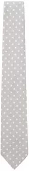 Hugo Boss Krawatte aus Seiden-Leinen-Jacquard mit Punkte-Muster Style C-TIE 7.5CM 262 50561734 Grau gemustert ONESI