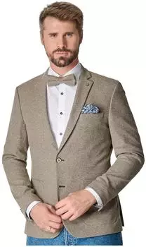 Venti Fliege & Einstecktuch Set gemustert, weißbeige (45938701-0)