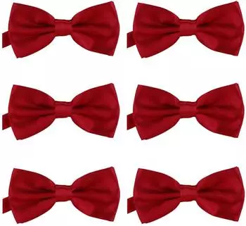 Dondon Fliege 6er-Set Herren, dunkelrot, 12x6cm (FLG14x6)