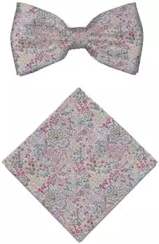 J.Ploenes Fliege mit Einstecktuch, Blumen, rosa, Herren (31959583)