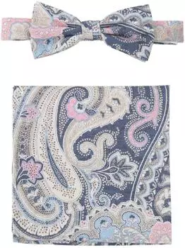 Seidenfalter Prince Bowtie Set Fliege und Stecktuch, dunkelblau