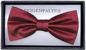 Seidenfalter Fliege, einfarbig rot, 100% Seide